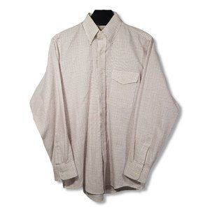 L/S Button Down Dress Shirt Mens 16-34 USA Single Needle Tailoring, VTG 1990s